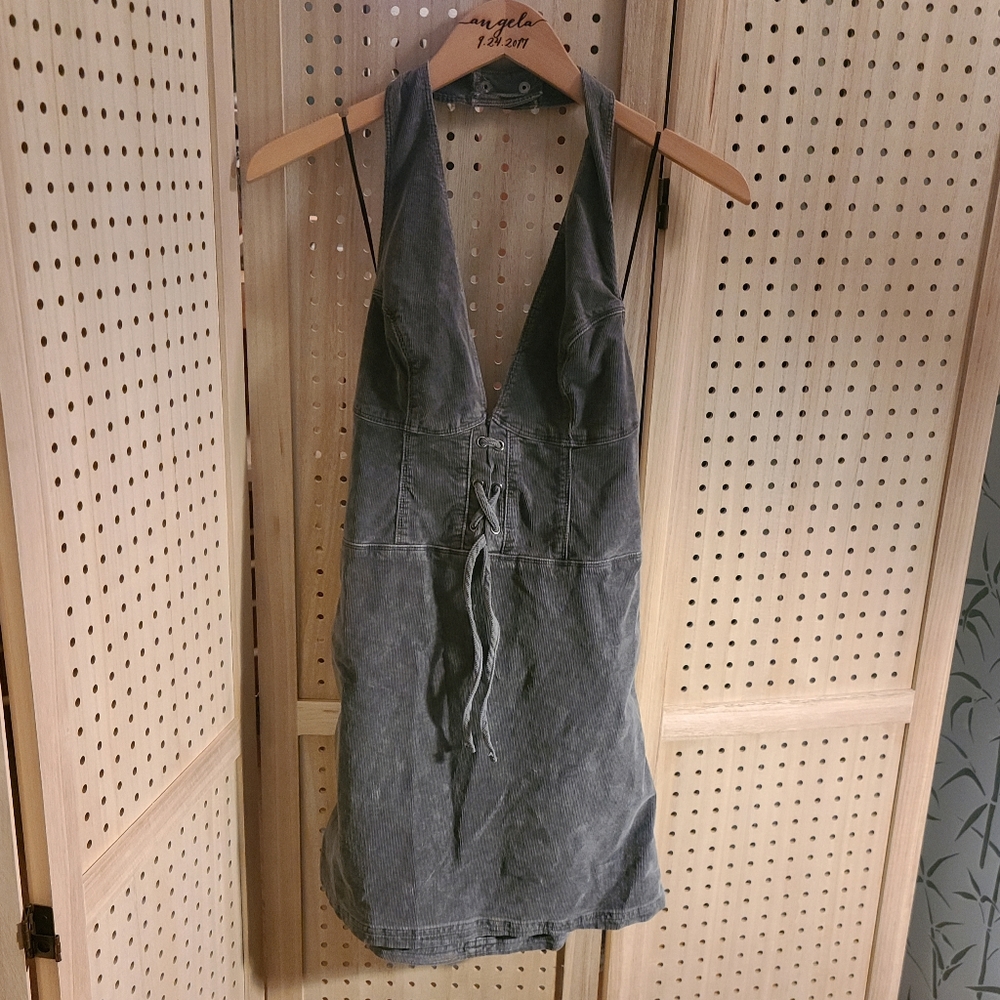 NWT Urban Outfitters Corduroy Lace Up Dress